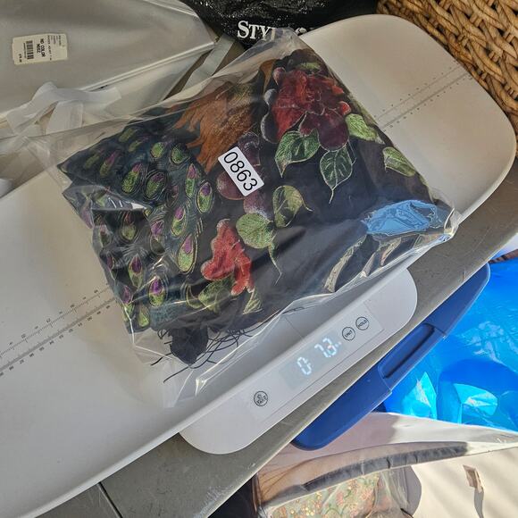 Boho Burnout Velvet Peacock Embroidered Kimono Shawl Wrap Fringe One Size - Picture 9 of 9